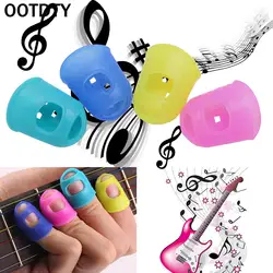 OOTDTY новый силиконовый гитарный палец палочки протектор Plectrum Fingertip 4 цвета