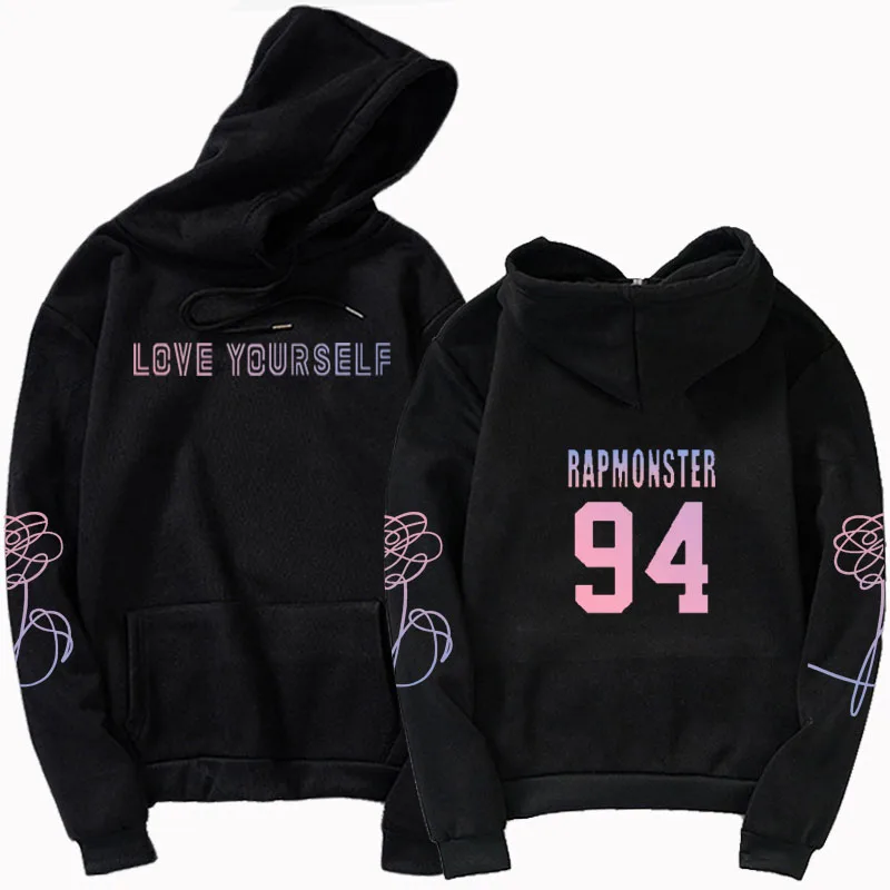 Jungkook худи унисекс kpop suga93 толстовки love KPOP weatshirt love yourself кофта K-POP Толстовка harajuku толстовки