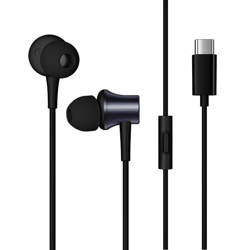 Xiaomi Mi Piston 3 наушники-вкладыши USB Type C проводное управление микрофон наушники для 8 9