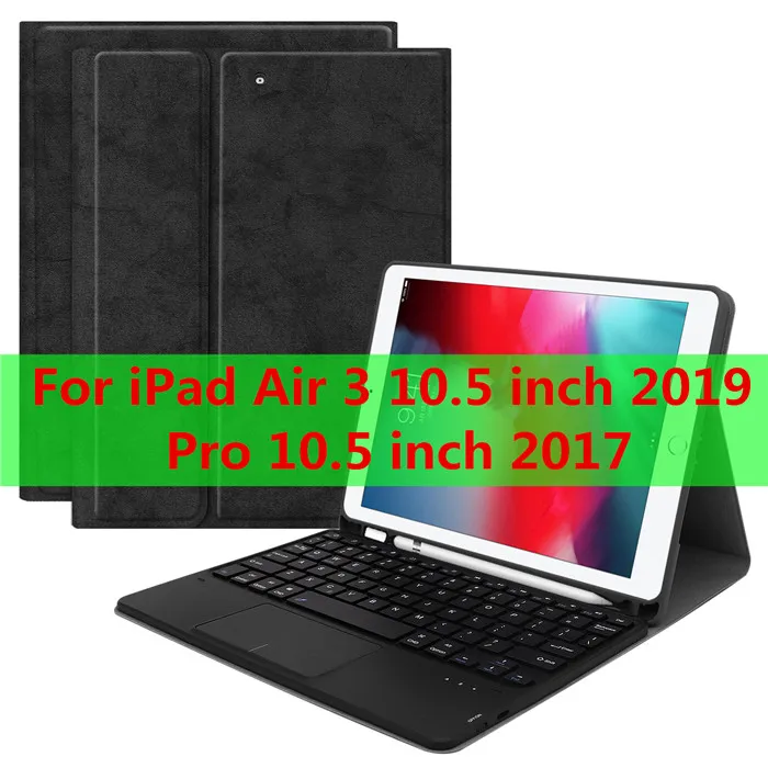 Тачпад клавиатура чехол для iPad mini 5 7,9 6th 9,7 Pro 11 Air 3 10,5 Чехол коврик для мыши и клавиатуры для iPad 7th 10,2 клавиатура - Цвет: T-1058-2-black