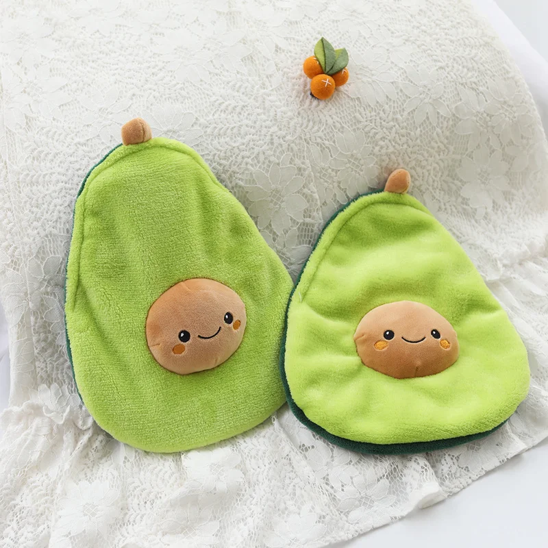 Мультяшная переносная зимняя теплая сумка для горячей воды Avacado плюшевая мягкая сумка для горячей воды плюшевая прочная сумка для детей и студентов