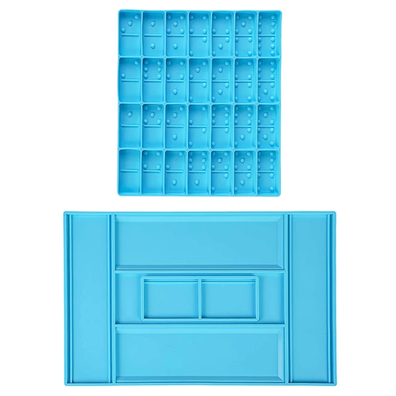 ResinWorld Silicone Domino Molds for Resin Casting, Double Six