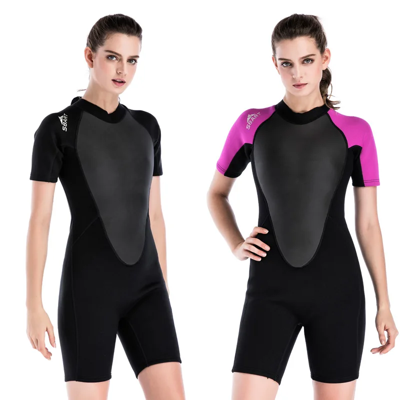 

Sbart Diving Suit Women's Long-Sleeve One-piece 2mm Thick Warm Winter Snorkeling Clothing Deep-Sea Winter Bathing Suit Wetsuit