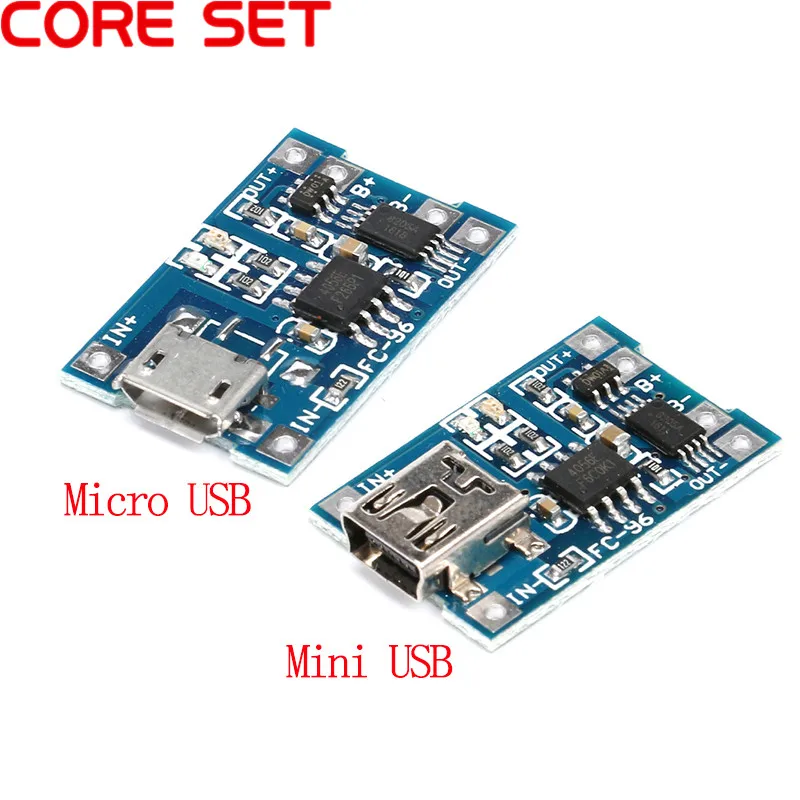 5 шт. Micro USB в 1 а 18650 TP4056 модуль зарядного устройства литиевой батареи зарядная