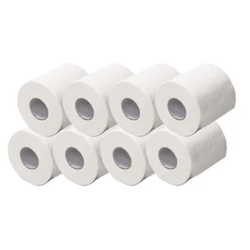 

8PCS Toilet Paper White Color Face Hand Cleaning Paper Roll Paper Pattern Paper 3 layers 170 sheets Raw Wood Pulp Paper In Stock