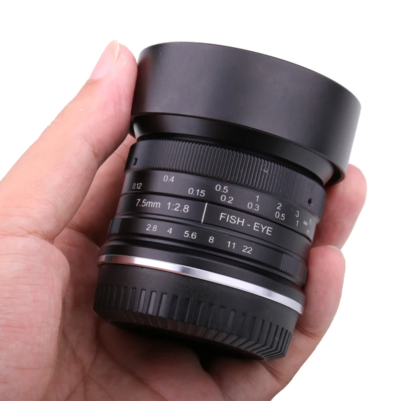 Объектив RISESPRAY 7 5 мм f2.8 рыбий глаз 180 APS-C ручной фиксированный объектив для Olympus