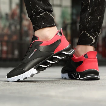 

Men Casual Shoes New Fashion Sneakers Light Weight Black Footwear Outdoor Male Walking Shoes Men Autumn Shoes Leather