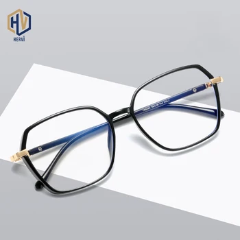 

Big Frame Irregular Glasses Frame Woman TR90 Anti Blue light Radiation Protection Flat Mirror Optician Unisex