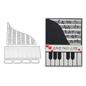 

Piano Metal Cutting Dies Stencil DIY Scrapbooking Album Stamp Paper Card Embossing Craft Decor