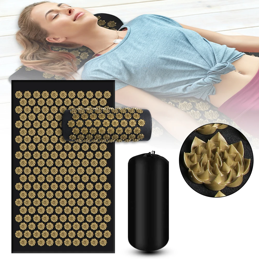Kuznetsov's applicator Nonslip Acupressure Yoga Cushion Sensi Massage Body Mat With Needle Foot Massager Pillow Neck Fitness Pad