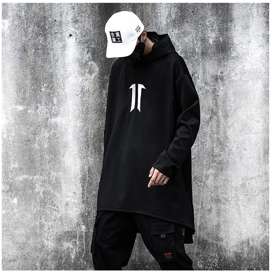 US Size Sweatshirts Men Harajuku Streetwear Long Hoodies Autumn Fashion Casual Hip Hop Male Jacket Oversize Cotton DG419
