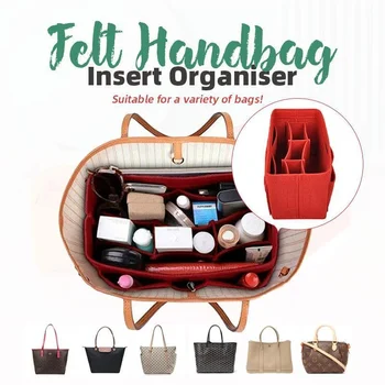 

Felt Handbag Insert Organiser Backpack Handbag Insert-Bag Packing-Cubes Liner Storage Travel-Accessories Women Insert Home Casua