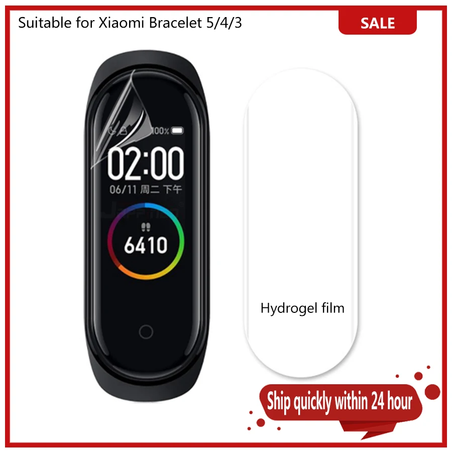 Película protectora envolvente transparente de alta definición para Xiaomi Miband 5 4 3, No Protector de pantalla de vidrio templado para Mi Band 4 5