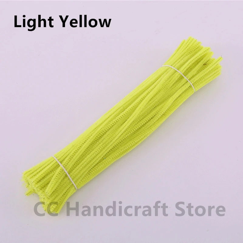 Light Yellow(10PCS) 10 шт. Набор для вязания DIY красочная плюшевая палочка Обучающие игрушки ручной работы Shilly-Stick DIY Набор для рукоделия витая палочка игрушки для вязания крючком - Цвет: Light Yellow(10PCS)