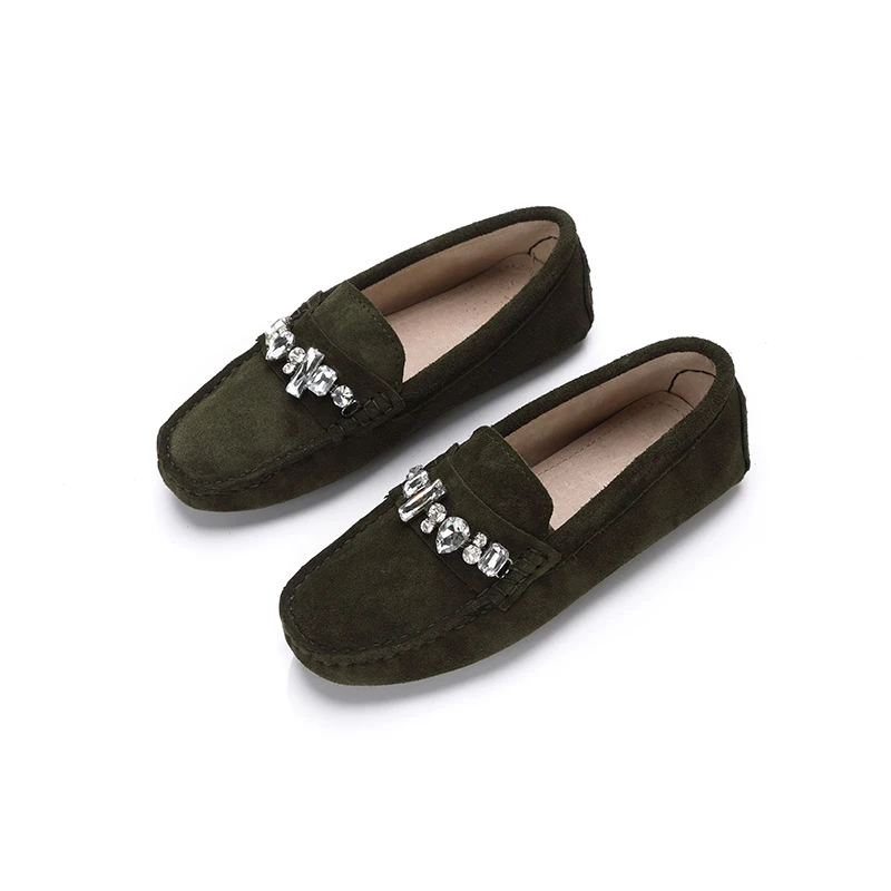 genuine cowhide leather women shoes Female Casual Fashion Flats Spring Autumn driving shoes women leather loafers