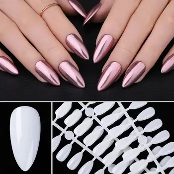 

Clear False Nails Fan Style Practice Display Nail Tips Natural Black Transparent Finger Full Card Acrylic Tips Gel Manicure Tool