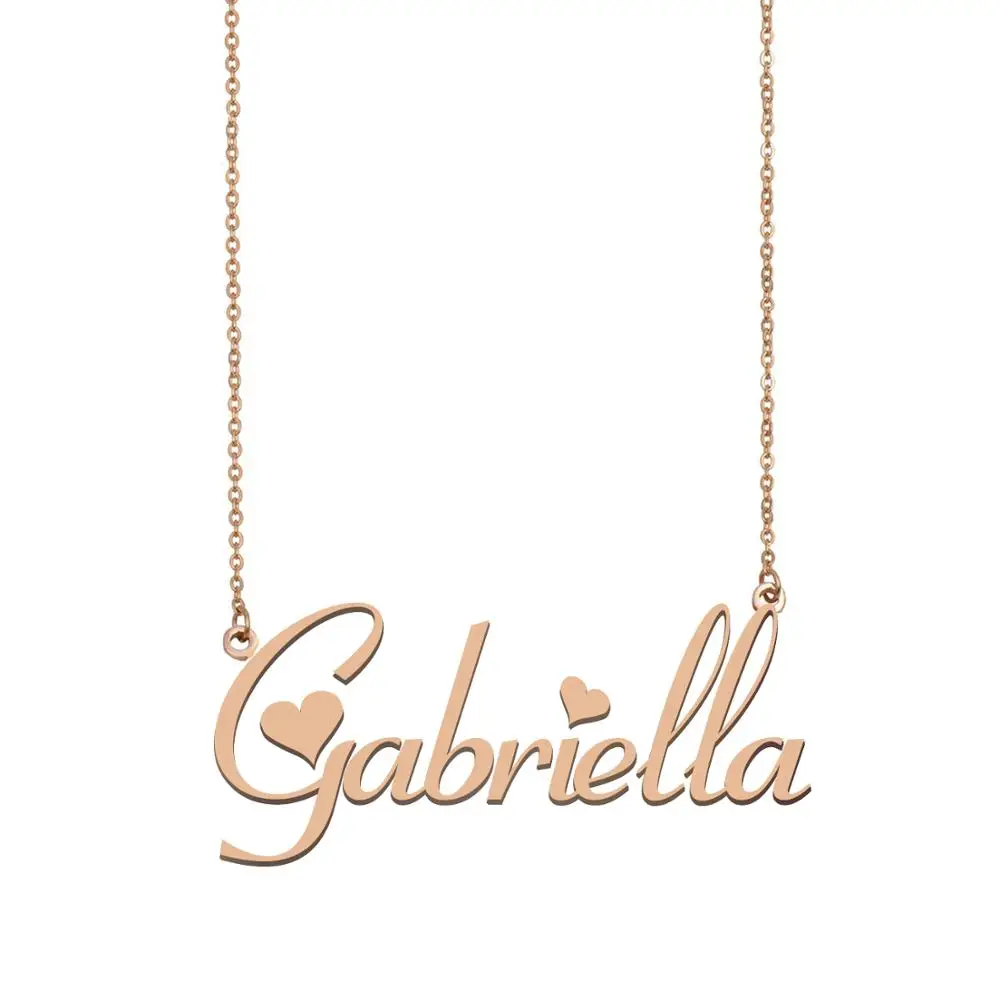 Gabriella Name Necklace Personalized 