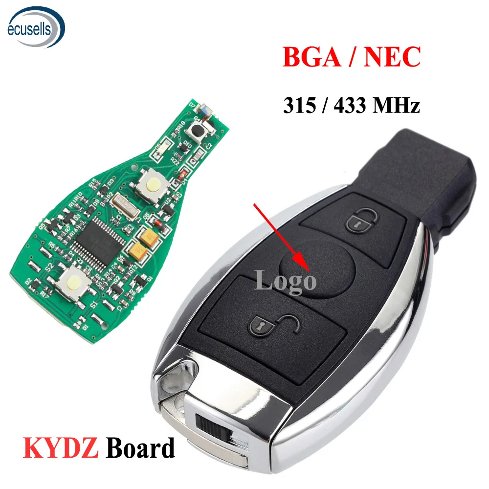 Умный ключ KYDZ 2 кнопки 315 МГц 433 для Mercedes Benz с поддержкой NEC и BGA 2000 + год | Автомобили
