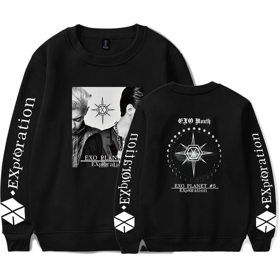  EXO PLANET#5 sweatshirts Women 2019 New Printed Sweatshirt Hooded Pullover Plus Size EXO PLANET#5 H