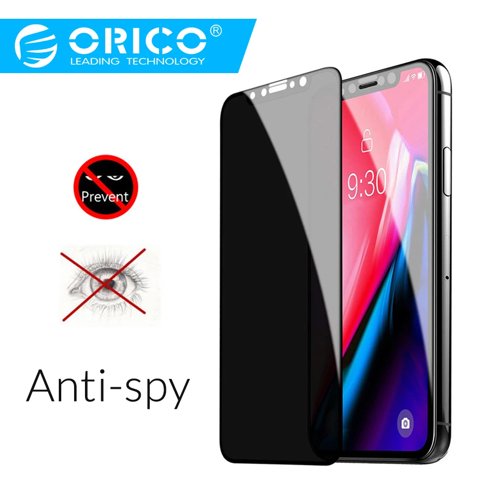 ORICO антишпионское Защитное стекло для экрана для iphone XR X XS закаленное стекло защита конфиденциальности