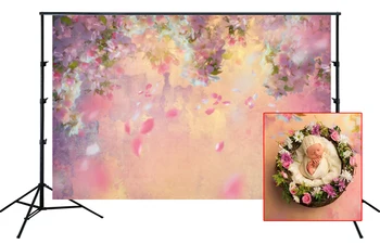 

dreamy blossom floral wedding backdrop newborn baby birthday wall decor photo background banner photo studio photophone D-7234