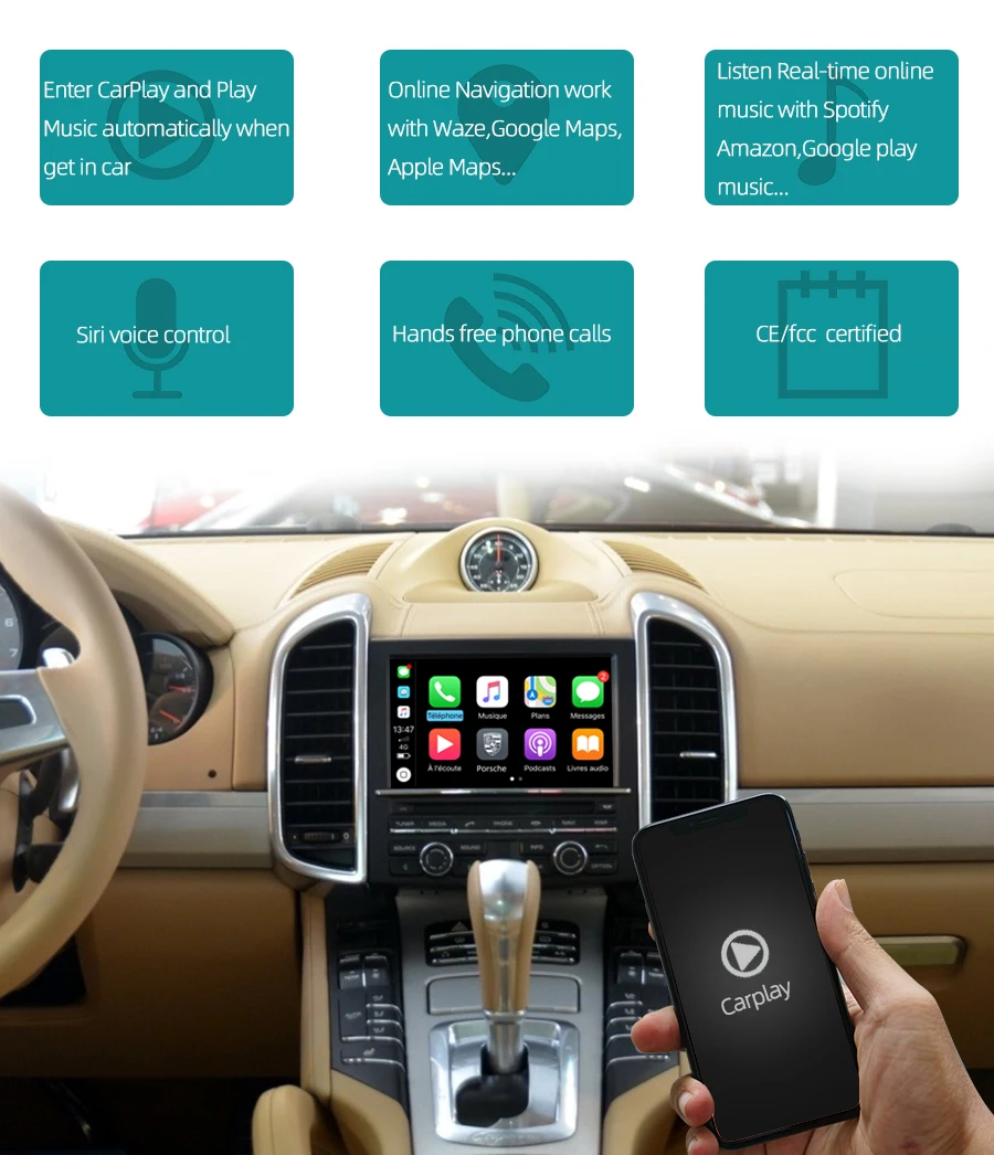 Sinairyu Wifi беспроводной Apple CarPlay для Porsche Cayenne Macan 911 PCM3.1 автомобильный игровой адаптер Android Авто зеркальное отображение для Panamera