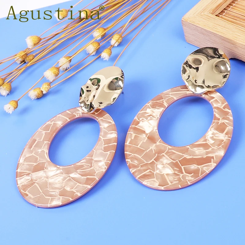 Agustina, розовые, красные модные серьги, ювелирное изделие, серьги-капли для девушек, для женщин, панк серьги, серьги, богемные серьги-гвоздики
