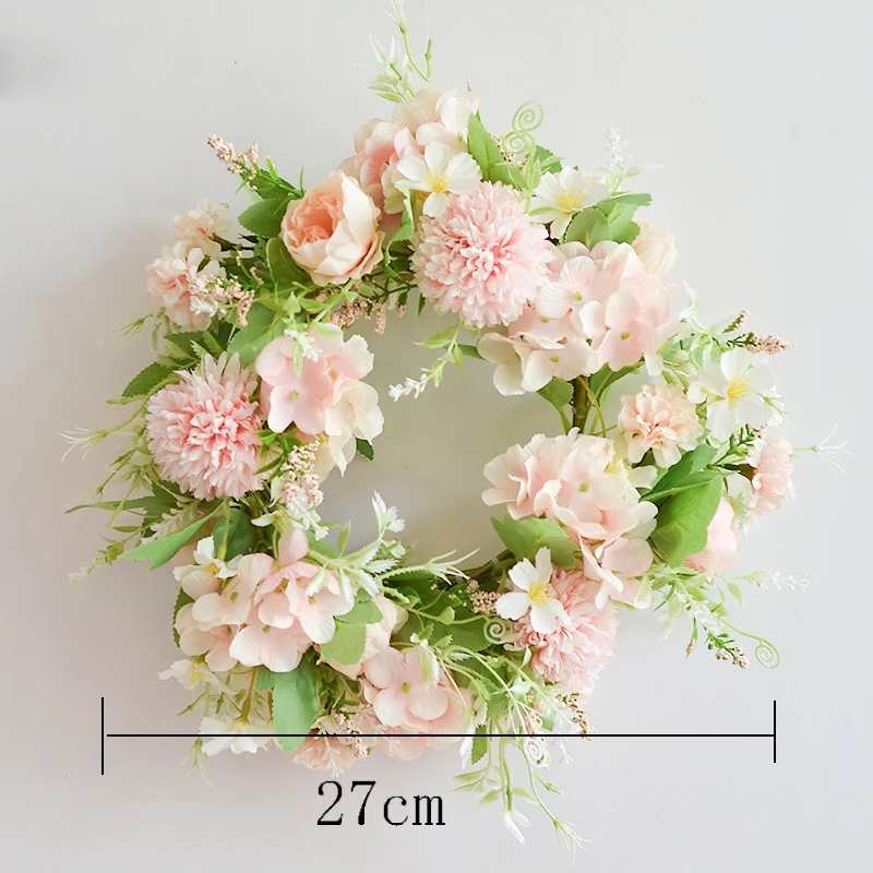 light pink Wreath MEIHON, искусственные розы, цветы, искусственные цветы, украшения, цветок хогара, настенная свадебная АРКА, сделай сам, Декор, венок, домашняя гирлянда - Цвет: light pink Wreath