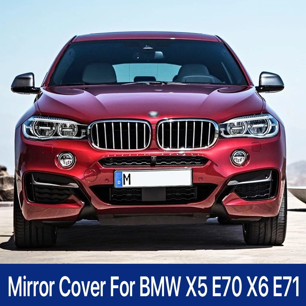 MagicKit Carbon Fiber Look M Style Side Mirror Cover Caps For BMW X5 E70 X6 E71 2007-2013