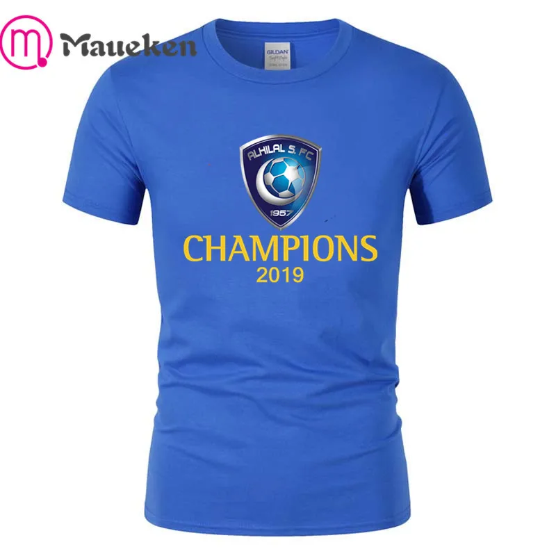 Al Hilal Al-Hilal champions, забавная Мужская футболка, модная, хлопок, хип-хоп футболка, топы, футболки, брендовая одежда - Цвет: 14