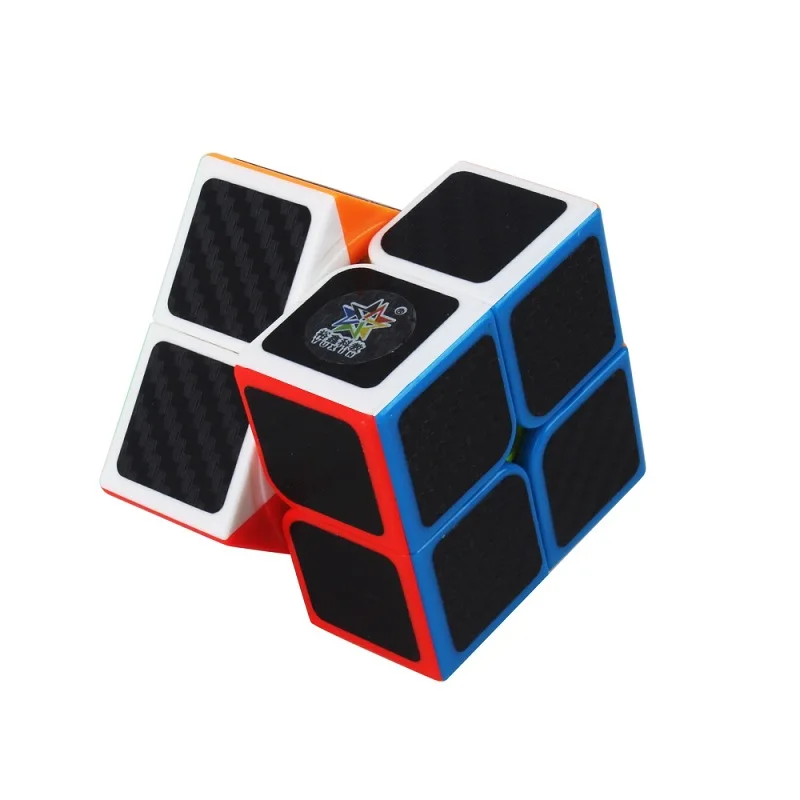 YUXIN профессиональное углеродное волокно Стикеры 2x2x2 магический куб головоломка на скорость 2x2 куб обучающий magico Cubo игрушки подарки 50 мм