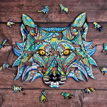 Novo quebra cabeça de madeira brinquedos educativos para adultos crianças madeira diy artesanato colorido animal em forma de quebra cabeça crianças presente