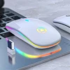 Mini ratón inalámbrico A2 con Bluetooth, Mouse silencioso con retroiluminación LED de 2,4 GHz, USB ajustable, óptico DIP ► Foto 1/6