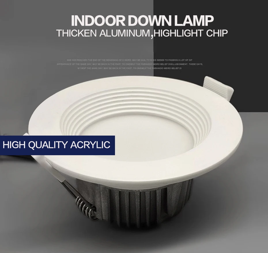 Светодиодный светильник встраиваемый точечный светодиодный высокий яркий SMD для гостиной спальни кухни потолочный Точечный светильник Внутреннее освещение AC85-265V