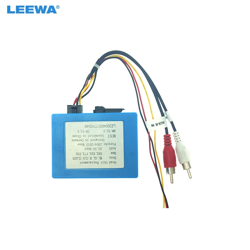 LEEWA 2-Channel RCA Audio AUX-Input To MOST Optic Fiber Amplifier Decoder Converter Fit For Benz/For BMW/For Audi/For Porsche