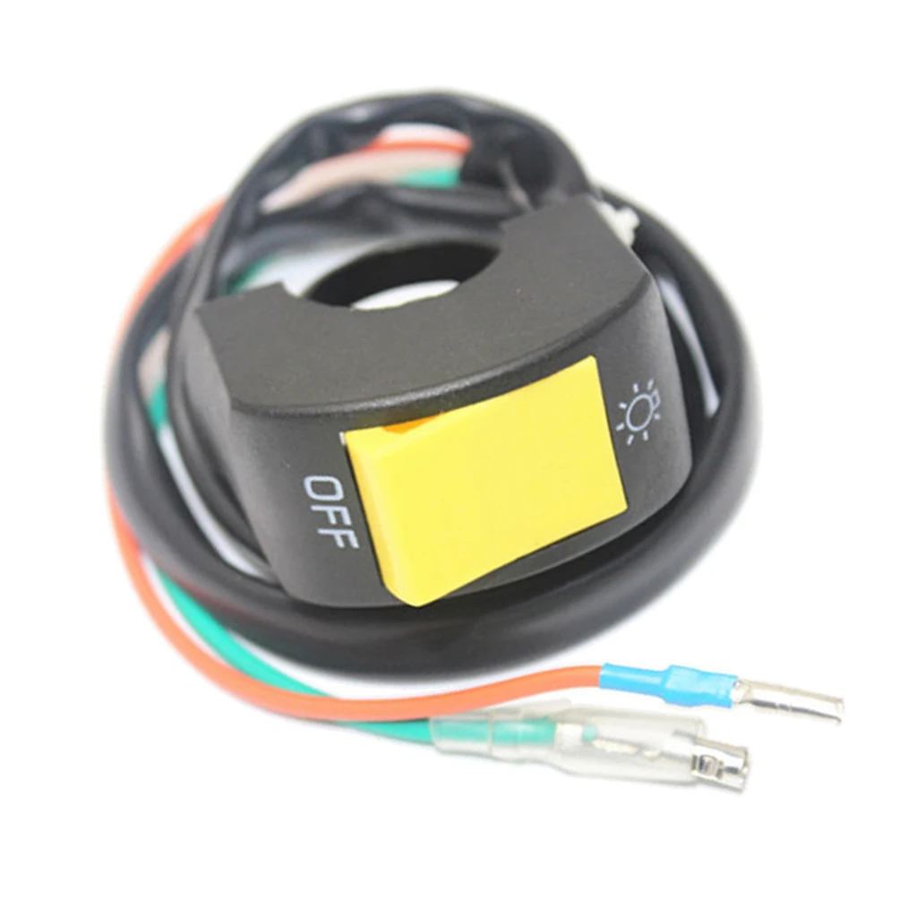 Motorcycle ATV Bike 7/8 Handlebar Headlight LED Spot Light Lamp Stop Switch