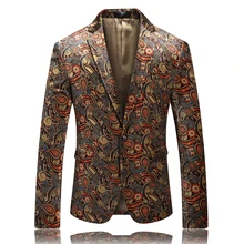Стильный блейзер для курительной вечеринки, выпускной, Свадебный блейзер для мужчин 4xl, мужской блейзер в стиле барокко, Estampado, Мужской приталенный Блейзер, Masculino