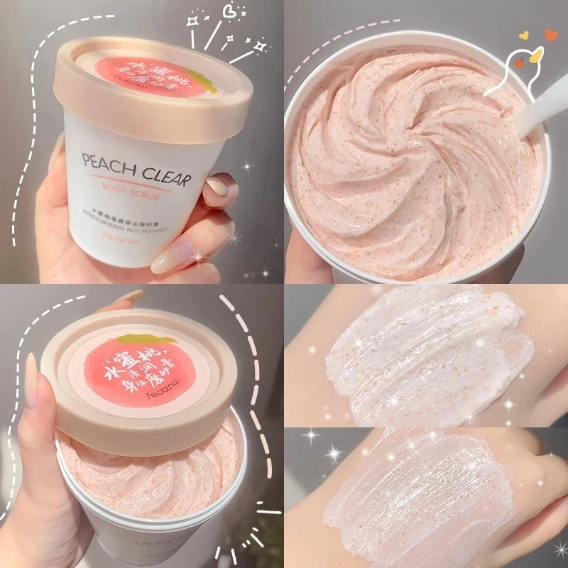 Facial Exfoliating Mousse Peeling Gel Honey Peach Frosting Moisturizes Body Massage Scrub Cream Cleaning Skin Smooth | Красота и
