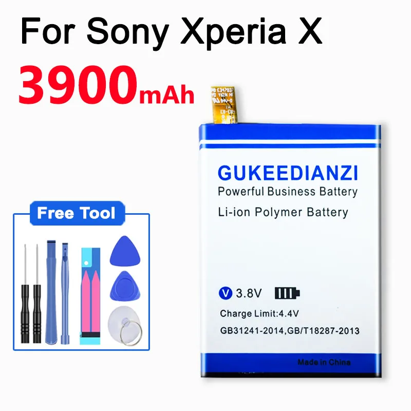 GUKEEDIANZI батарея для мобильного телефона LIS1624ERPC для sony Xperia X F5122 батареи 3900 мАч высокое качество сменные батареи
