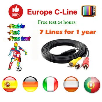 

Newest 1 Year Spain portugal Germany Italy cccams for Satellite Receiver lines WIFI FULL HD DVB-S2 Eroupe 7lines ccams