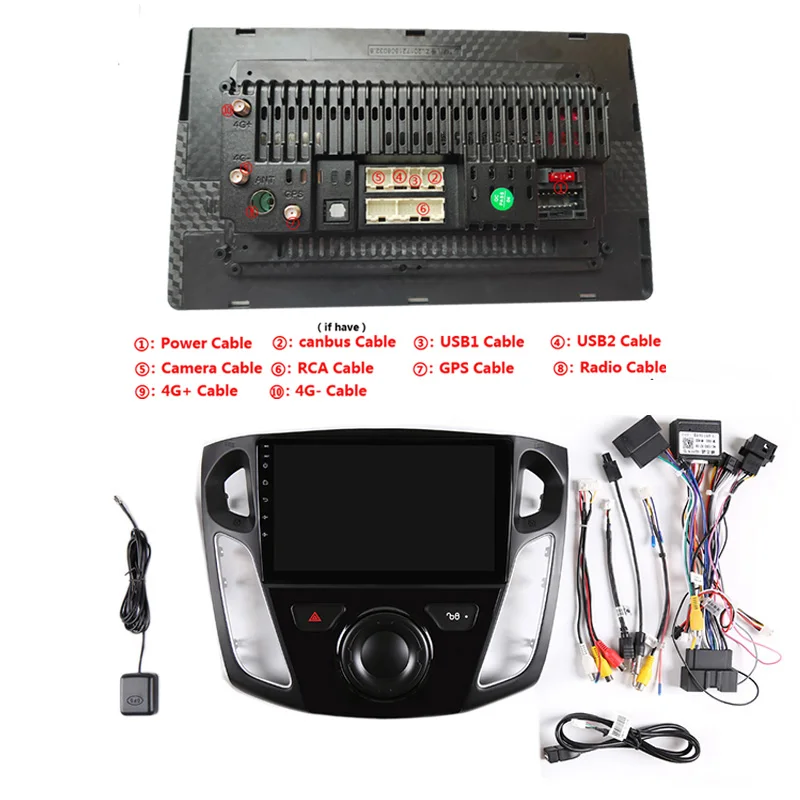 Perfect 9" Android 9.1 Car DVD Multimedia Player GPS For Ford Focus 2012 2013 2014 2015 audio car radio stereo navigator wifi 22