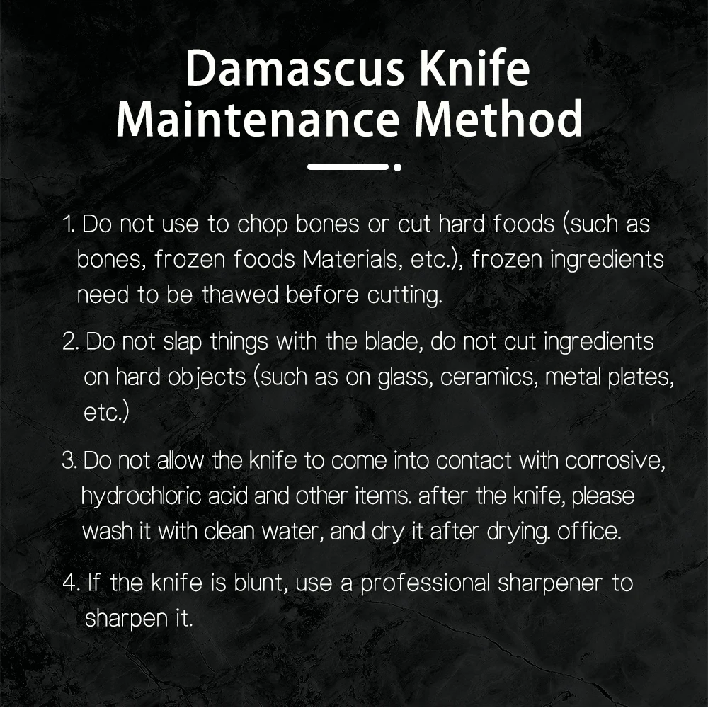 大马士革八角彩木柄方头8寸千羽纹厨师刀详情页_13