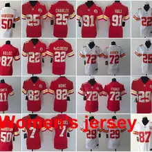 A+++ женские сшитые Канзас-Сити 11 Alex Smith 25 Jamaal Charles 29 Eric Berry Вышивка Логотипы Джерси