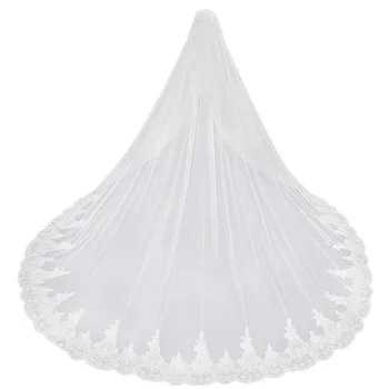 

Cathedral Wedding Veils Lace Edge Bridal Veil with Comb Bridal Wedding Accessories Wedding Dress
