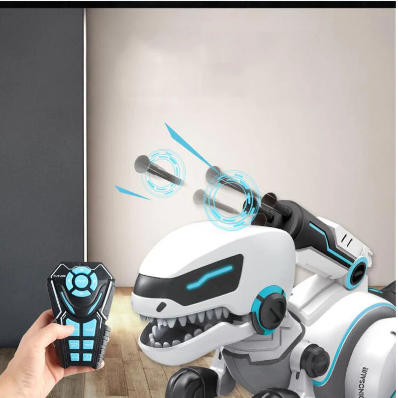 Remote Control Dinosaur Intelligent Robot Programming Feeding Launching Ball Dancing Singing Animal Dinosaur Boy Toy Gift