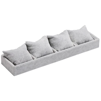 

Bracelet Watch Display Case 4 Slot Velvet Jewelry Organizer Trays Holder