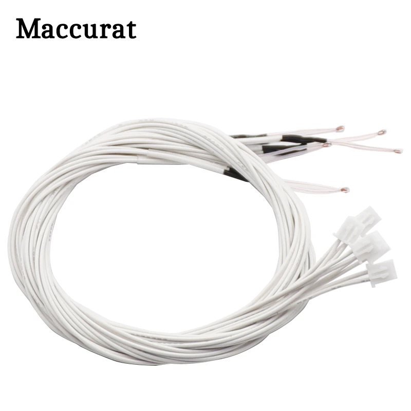 5pcs 3D Printer 100K ohm NTC 3950 Thermistors Sensors 1M line 2 54 3D Printers Parts