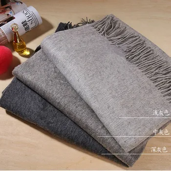 

European and American autumn and winter pure color imitation cashmere scarf shawl men and women increase thicker neck scarf