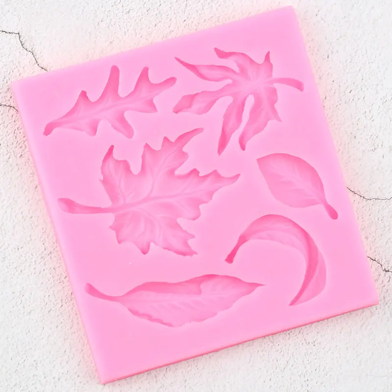 3D листья границы силиконовые формы прокрутки Лист Рождественские украшения торта инструменты помадка для кекса Конфеты шоколадная мастика плесень
