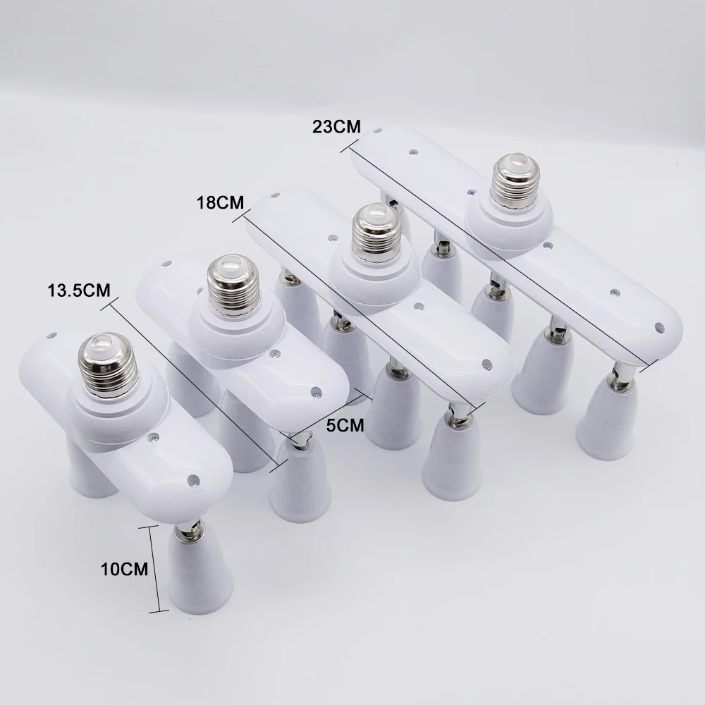 Отклонения в размерах на 1-2/3/4/5 E27 для E27-разветвитель на две регулируемые преобразователи основание светильника держатель для E27 светодиодный лампы